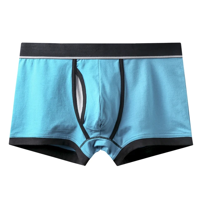 A0707 Lake Blue Модные популярные мужские брендовые Большие Нижнее белье Мужчины Боксеры Гомера мягкие хлопковые боксеры Мужское нижнее белье мужские трусы сексуальные трусы мужские Трусы - Цвет: A0707 Lake Blue