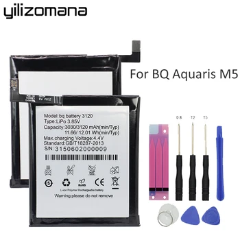 

Yilizomana Original Phone Battery 3120 for BQ Aquaris M5 High Quality Replacement Batteries High Capacity 3120mAh