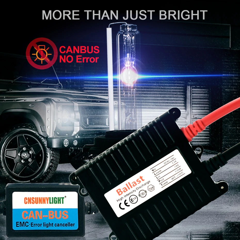 CNSUNNYLIGHT AC 12V 35W CANBUS Xenon HID H7 H1 H11 фары без ошибок 4300K 6000K 8000K H4 9005 9006 880 H3 Противотуманные