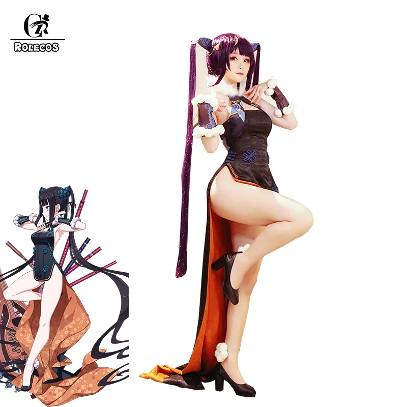 Костюм для косплея ROLECOS из игры Fate Yang Guifei Женский Чонсам FGO сексуальное платье