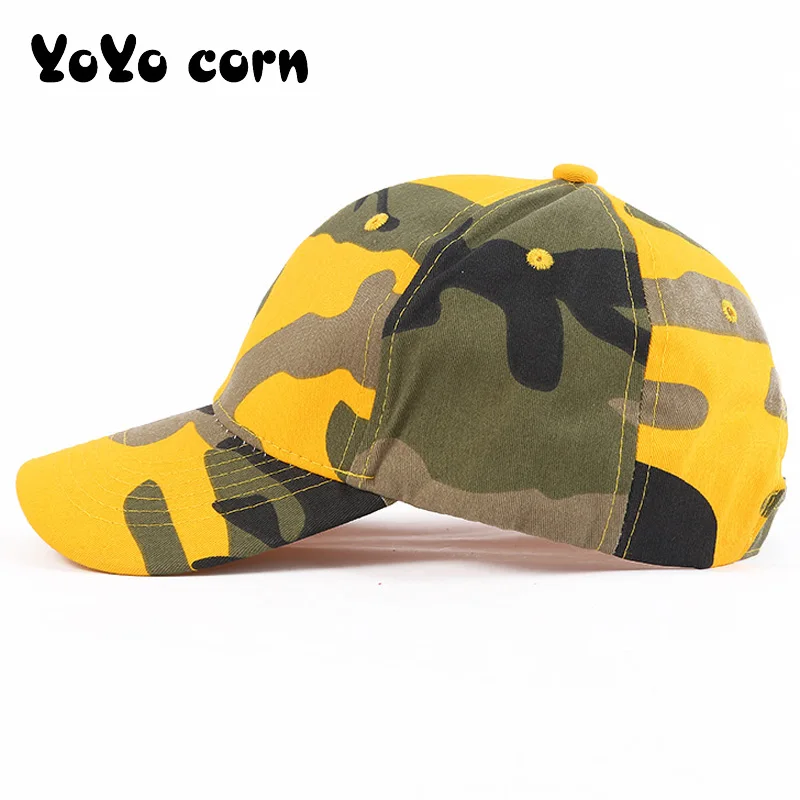 YOYOCORN черная, белая, желтая Кепка, камуфляжная бейсболка, Полиэстеровая Кепка, пустая камуфляжная бейсболка с мужской кепкой и шапкой для мужчин и женщин
