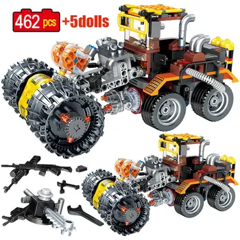 

462pcs City technic raging Chariot model Building Blocks Creator car Figures Bricks Education Toys Gifts For Children
