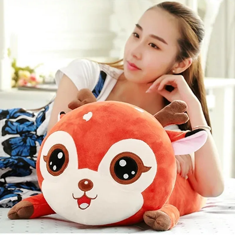 

Giraffe Pillow Plush Toys Girl'S Deer Papa Deer Doll Pajama Pillow Napping Pillow Birthday Small Gifts