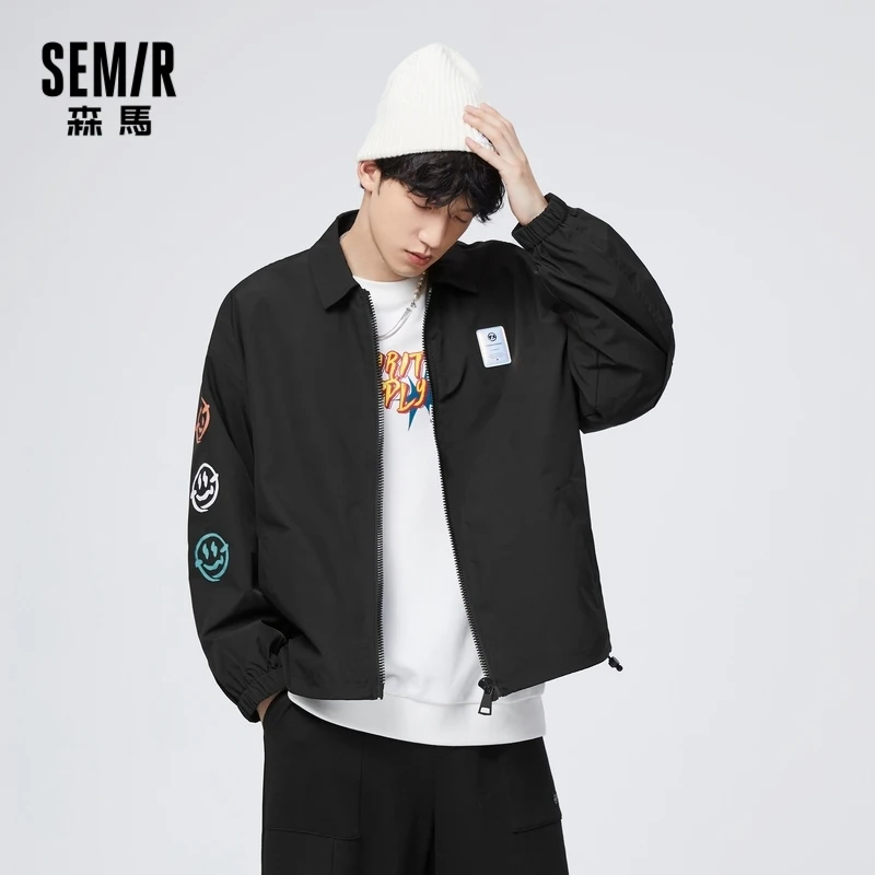 Куртка SEMIR мужская с отложным воротником модная универсальная Свободная куртка в
