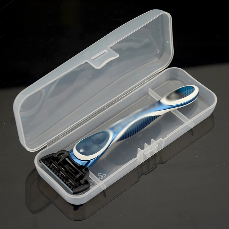 

Portable Mens Transparent Razor Box Razor Blades Holder Shaving Machine Storage For Shaver Travel Accessories Case Box Organizer