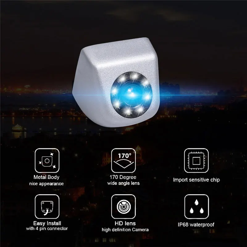 

OLPAY Universal CCD Car Reverse Rear View Camera Waterproof Night Vision HD Parking Backup Camera