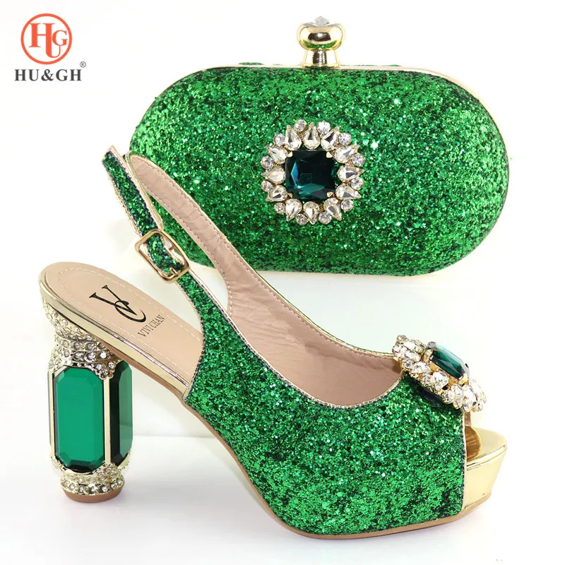 

Italian Shoes with Matching Bags African High Heels Shoe and Bag Set for Party In Women Nigerian Women Party Pumps with Purse