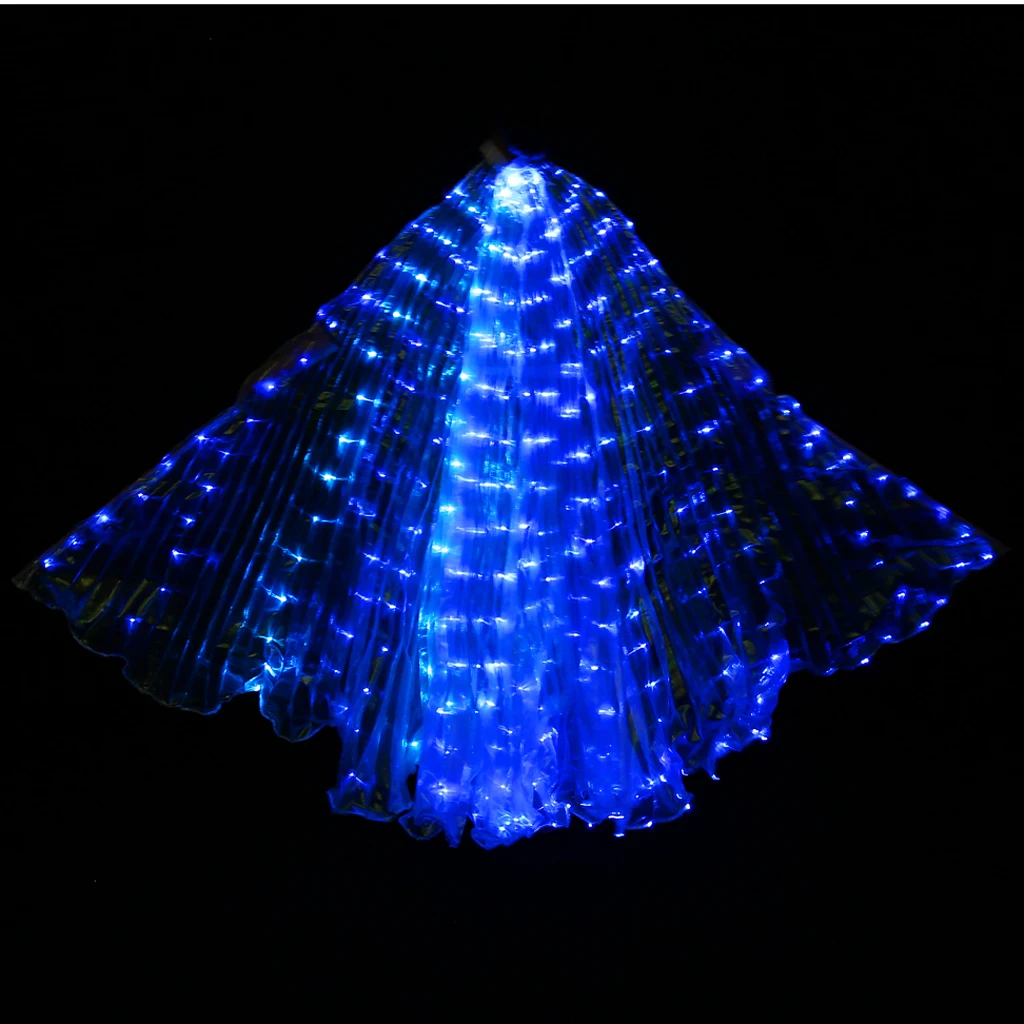 Prettyia Women LED Light Isis Wing Belly Dance Egyptian Wing Stage Fairy Wing