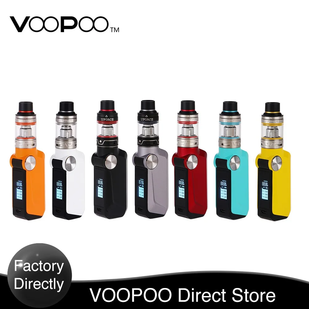 Original New VOOPOO MOJO Starter Kit 88W 2600mAh Built In Battery with3.5ml UFORCE Tank Fan Chip E-cig Vape VS Drag | Электроника