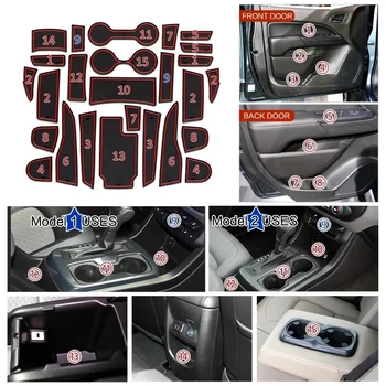 

for Chevrolet Colorado GMC Canyon 15-21 Anti-Slip Gate Slot Cup Mat Non-Slip Pad Accessories Internal Slot Mat Sticker