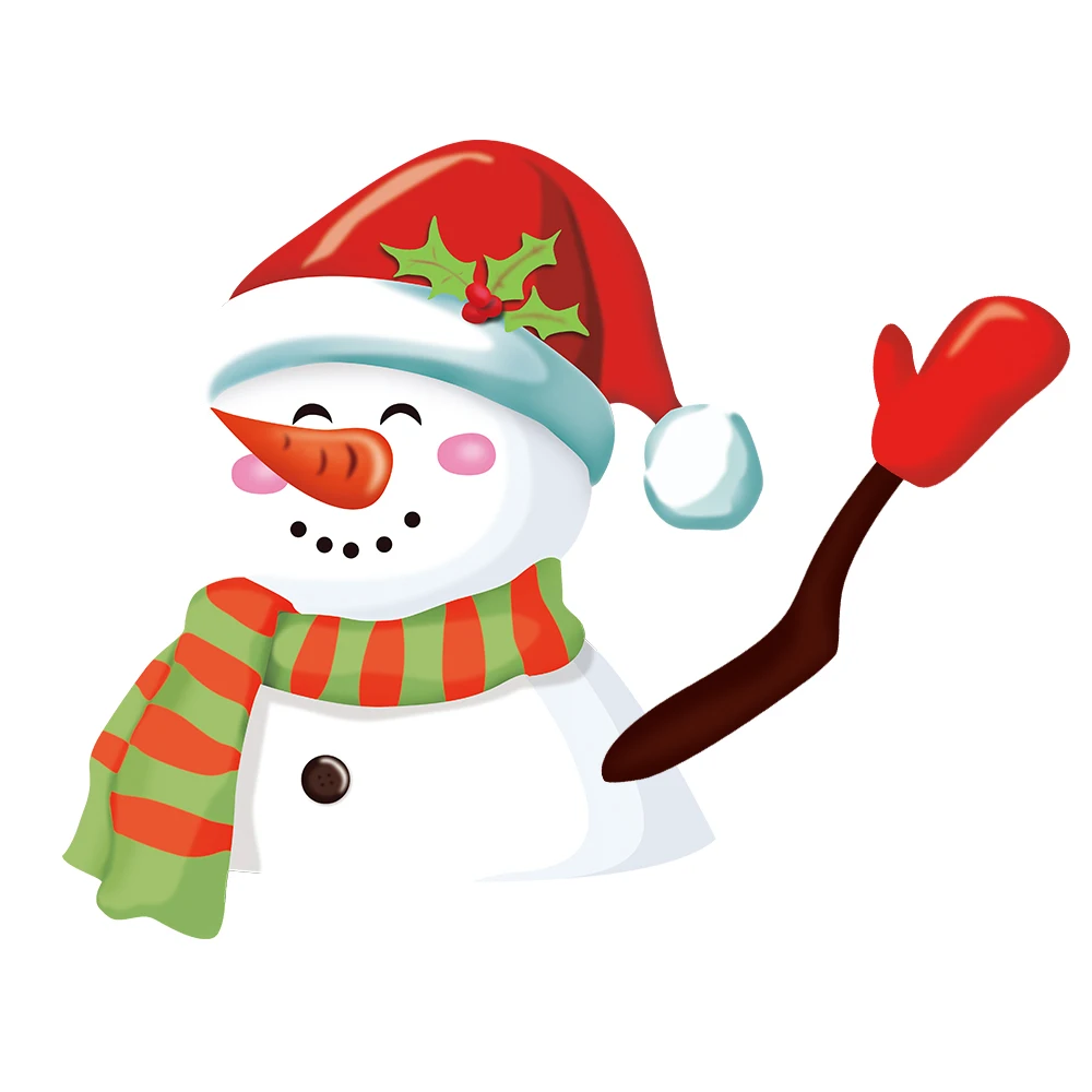 

PVC Rear Window Windshield Stickers Snowman Christmas Removable Car Styling Waving Wiper Sticker Decals 2019 New Arrive