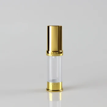 

Wholesale 5ml gold/silver clear lotion bottle with airless pump