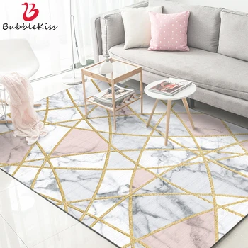 

Bubble Kiss Living Room Carpet Customized Carpets Bedroom Area Rug Carpet Home Decor Soft Modern Nordic White Marble Gold Line