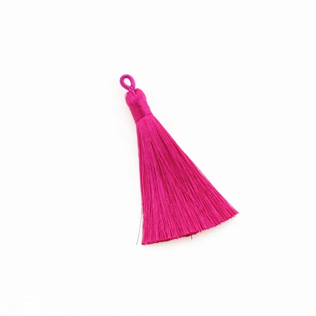 2pcs 8cm Silk Tassel Fringe Straps Pendant Brush DIY Craft Tassels Trim For Curtains Jewelry Making Wedding Home Decor Accessory