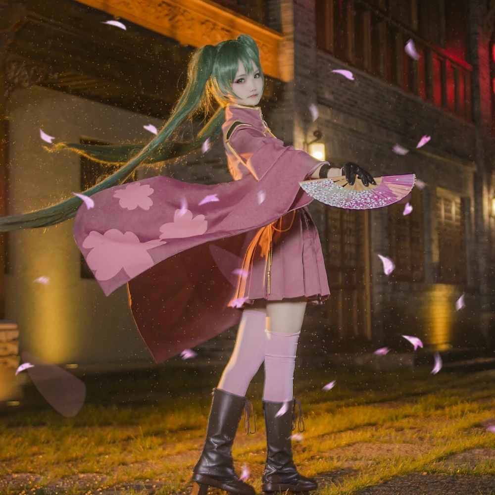Vocaloid Hatsune Miku Senbonzakura кимоно Униформа платье наряд аниме костюмы для косплея весь комплект