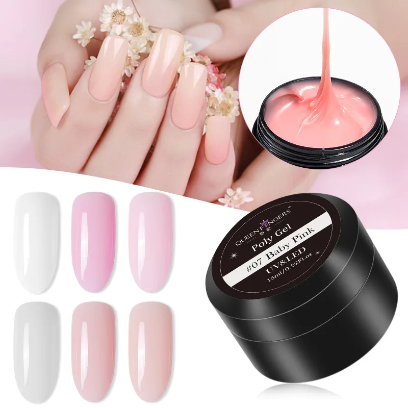 

Poly Gel Nail Crystal Quick Builder Extension Rhinestone Sticky Reinforce Nails Art UV Polish Ongle Lacquer Manicure Polygel Kit