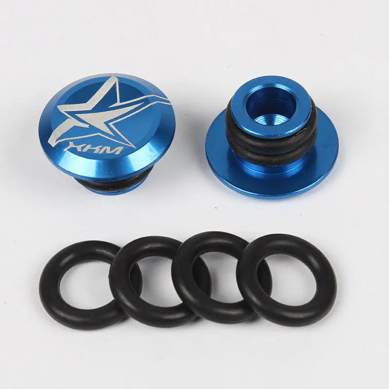 Blue-1pair XKM рукоятка для горного велосипеда, руль из алюминиевого сплава MTB, заглушки и резиновые кольца, Аксессуары для велосипеда - Цвет: Blue-1pair