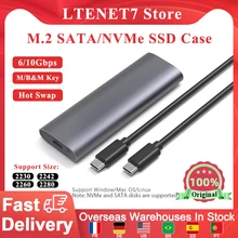 

M.2 SSD Case NVME Enclosure Solid State Disk Case Dual Protocol SSD Adapter 1000MB/s M/B Key NVME M.2 SATA SSD Hard Disk Case