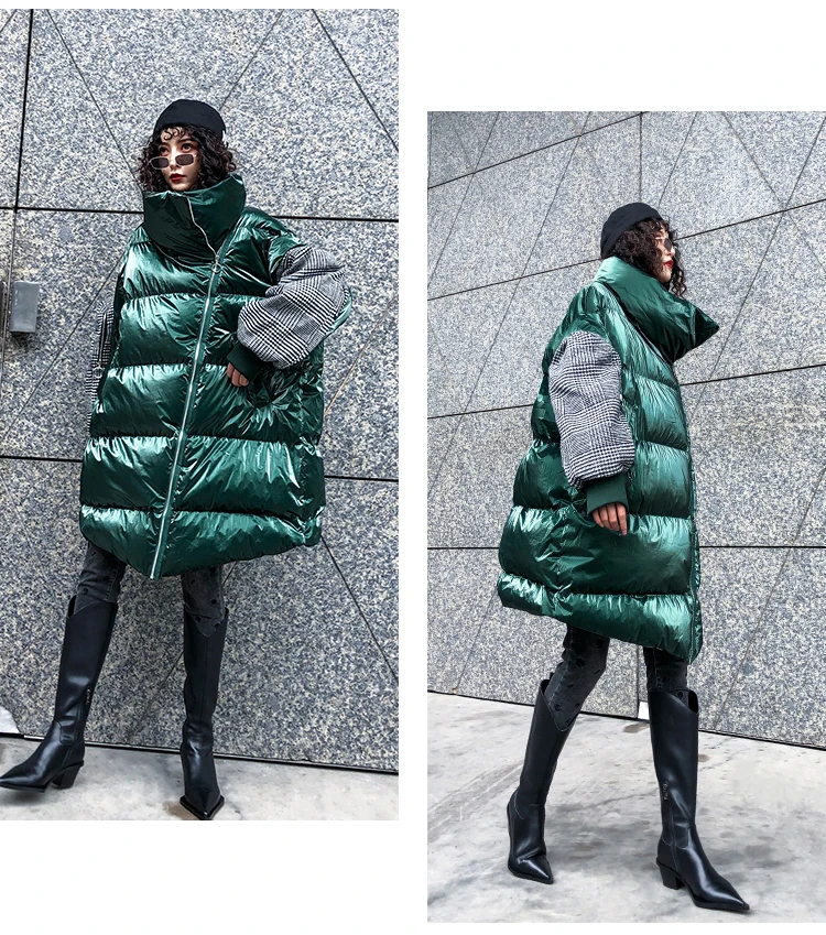 Новинка, зимняя женская куртка, высокое качество, пальто со стоячим воротником, женские модные куртки, зимняя теплая Женская одежда, повседневные парки M231