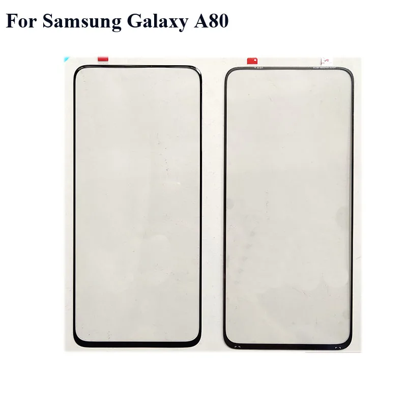 For Samsung Galaxy A80 Touch Screen Glass Digitizer Panel Front Glass Lens Sensor for Samsung Galaxy A80 A 80 Without Flex