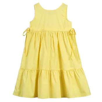 

4 6 8 10 12 14 years kids & teenager girls summer v-back cotton casual dress children girl fashion sleeveless vest long dresses