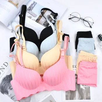 

Seamless Bra Briefs Set Comfortable Sexy Push Up Underwear For Women Wire Free Lingerie Suit Top