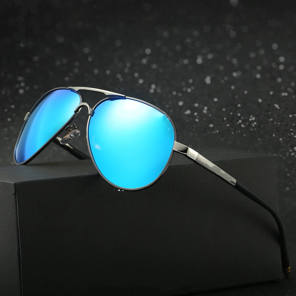 

High-end Pilot Oval Driver Sun Glasses Polarized Mirror Sunglasses Custom Made Myopia Minus Prescription Lens -1 to -6