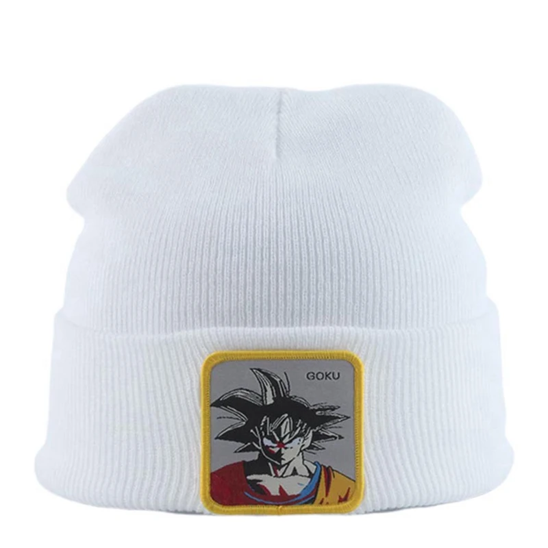 WT Зимняя аниме Dragon Ball серия Sun Wukong GOKU вышитая вязаная шерстяная шапка Skullies Женская Мужская теплая шапка унисекс - Цвет: WT