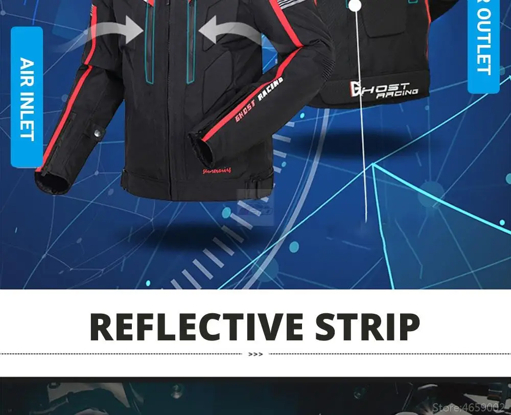 Waterproof Motorcycle Jacket Pants Off-Road Racing Motocross Riding Jacket Suit Men Windproof Touring Moto Protective Suit