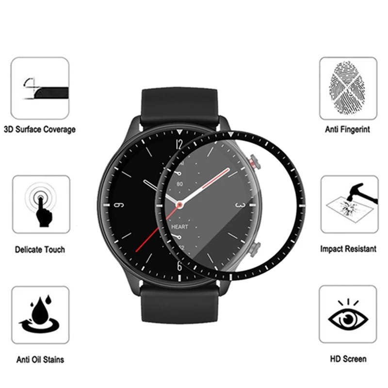 3D Curved Protective Film For Huami Amazfit GTR 2 GTR 2e Full Screen Protector Case for Amazfit GTR2 GTR2e Watch Cover