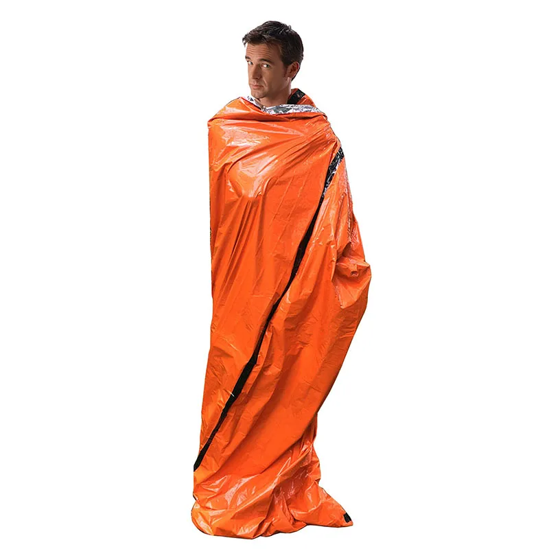 Outdoor Emergency Sleeping Bag Thermal Keep Warm Waterproof Mylar First Aid Emergency Blanket Camping Survival Gear