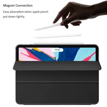 Чехол для лица ID 11 12,9 дюймов iPad Pro, Магнитный ультра тонкий элегантный чехол с подставкой Чехол с поддержкой зарядки