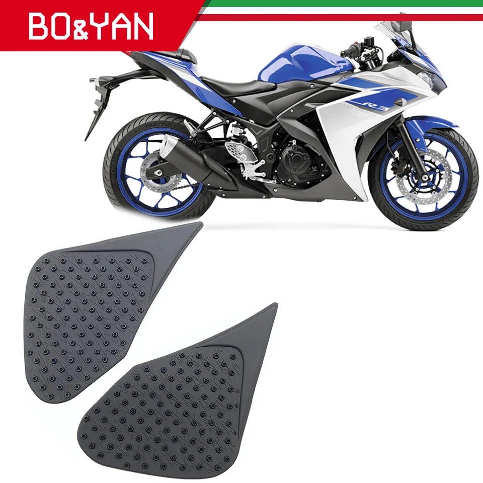 Для Yamaha YZF R3 2014 2015 2016 мотоциклетные Нескользящие Танк Pad 3 м Сторона газа Колено