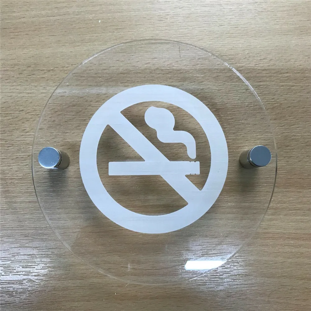 DIY домашний знак с круглыми перекрестными штанинами на заказ не курить