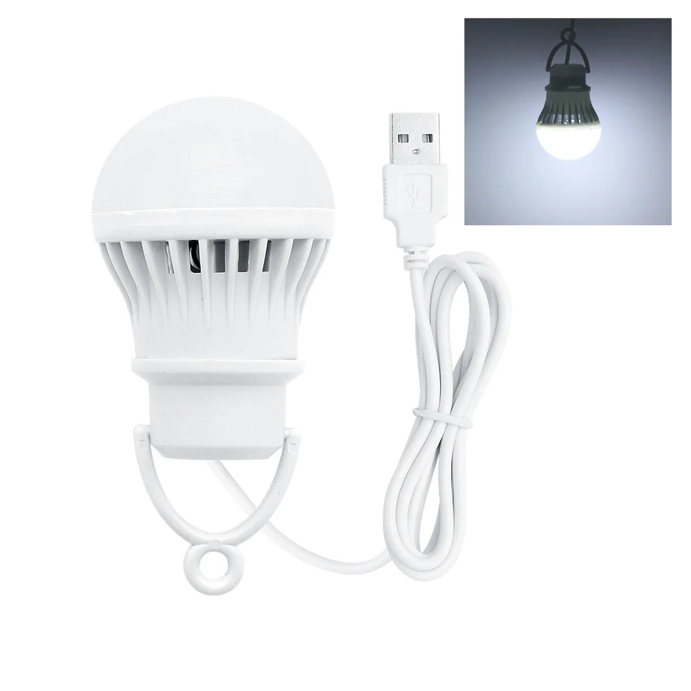 USB Bulb 5V USB светодиодный светильник портативный энергосберегающий аварийный Ночной свет для кемпинга туристические лампы горячие продажи - Испускаемый цвет: USB Bulb