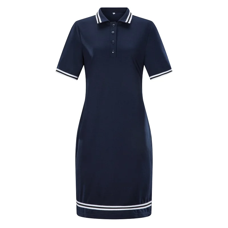 Camiseta de manga corta de talla grande para mujer, Vestido tipo Polo con botones en la parte delantera, informal, de retales, rojo, talla grande, 6XL, 2021