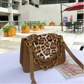 

[BXX] Shoulder Crossbody Bags For Women 2020 Brand Designer Acrylic Chain Temperament Handbag Winter Autumn Velvet Bag HJ153