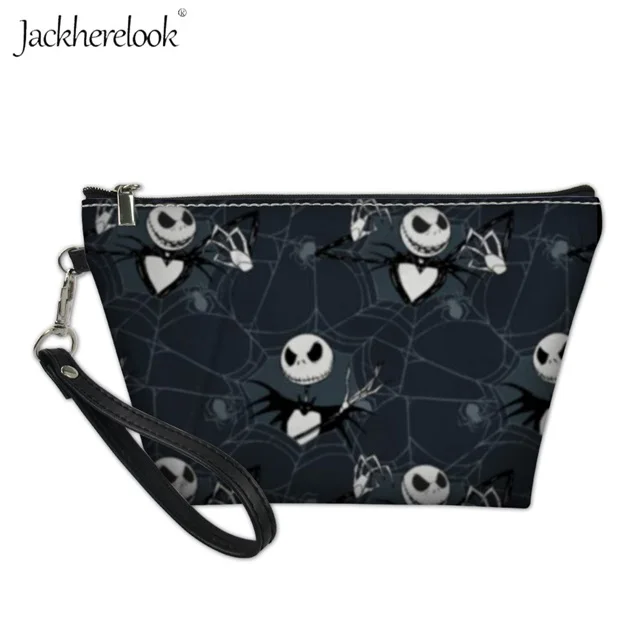 Jackherelook косметичка Для женщин Сумочка, косметичка Повседневное Макияж сумка с принтом "Кошмар перед Рождеством" Путешествия Сумочка-клатч мини кожаная сумка - Цвет: HMM1165Z8
