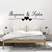 Custom Name Lovers Wall Sticker For Bedroom Decor Living Room Decoration Vinyl Stickers Wallpaper Wall Decals Decor Mural