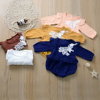 

Baby Girls Newborn Toddler Clothes Cotton Linen Romper Bodysuit Jumpsuit Outfits