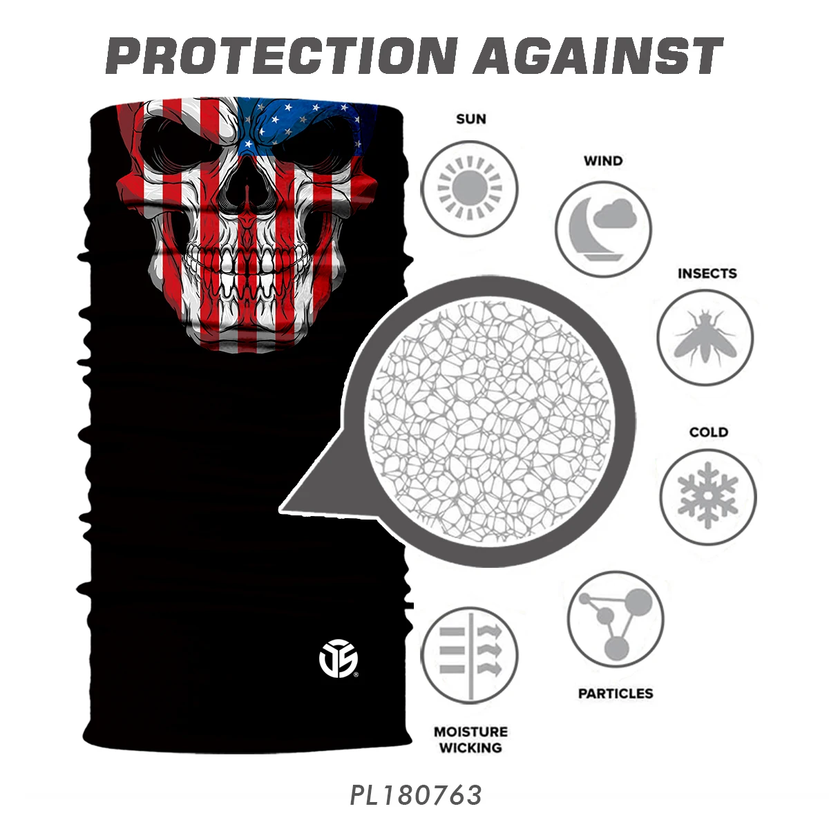 Бесшовная бандана Волшебная горлышко череп скелет маска для лица щит бега езды