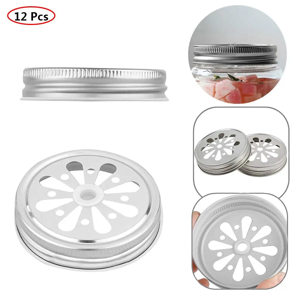 12pc 70mm Mason Jar Lids Stainless Steel Replacements Sealed Cover