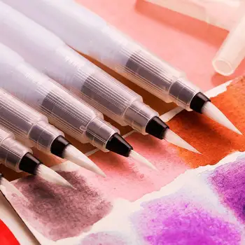 

3Pcs Paint Brush Watercolor Brush Pen Water Tank Calligraphy Brush Art Marker For Beginner Painting Drawing Art Supplies Gift
