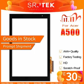 

SRJTEK 10.1 Touchscreen For Acer Iconia Tab A500 Touch Digitizer Sensor Screen Tablet PC Replacement Parts For A500 Lens