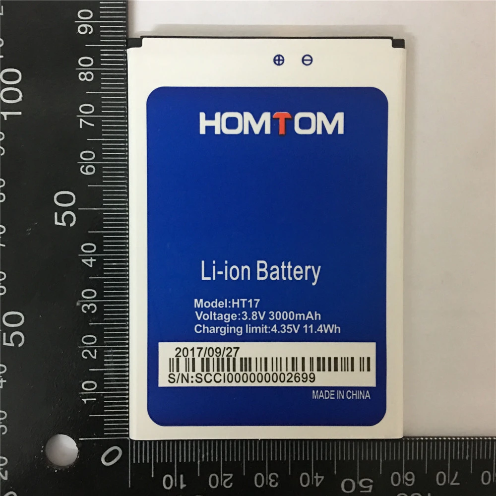 

New Battery For HOMTOM HT17 Battery For HOMTOM HT17 Pro Bateria Accumulator 3000mAh Replacement Cell Phone Batteries