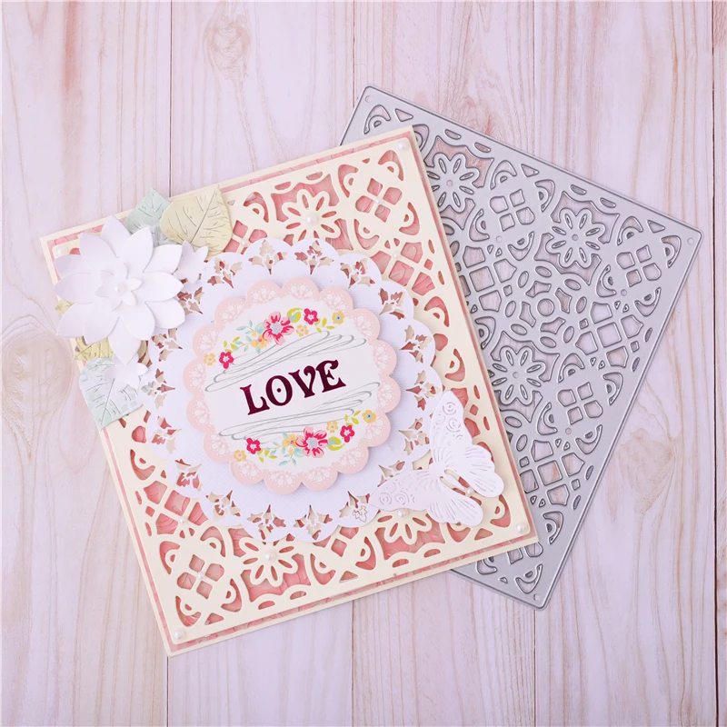 

Eastshape Rectangle Flower Frame Metal Cutting Dies for Craft Card Scrapbooking 2020 New Embossing Stencil Template Die Cuts New