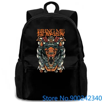 

BRING ME THE HORIZON Black The Trooper Heavy Metal Black Rider women men backpack laptop travel school adult student