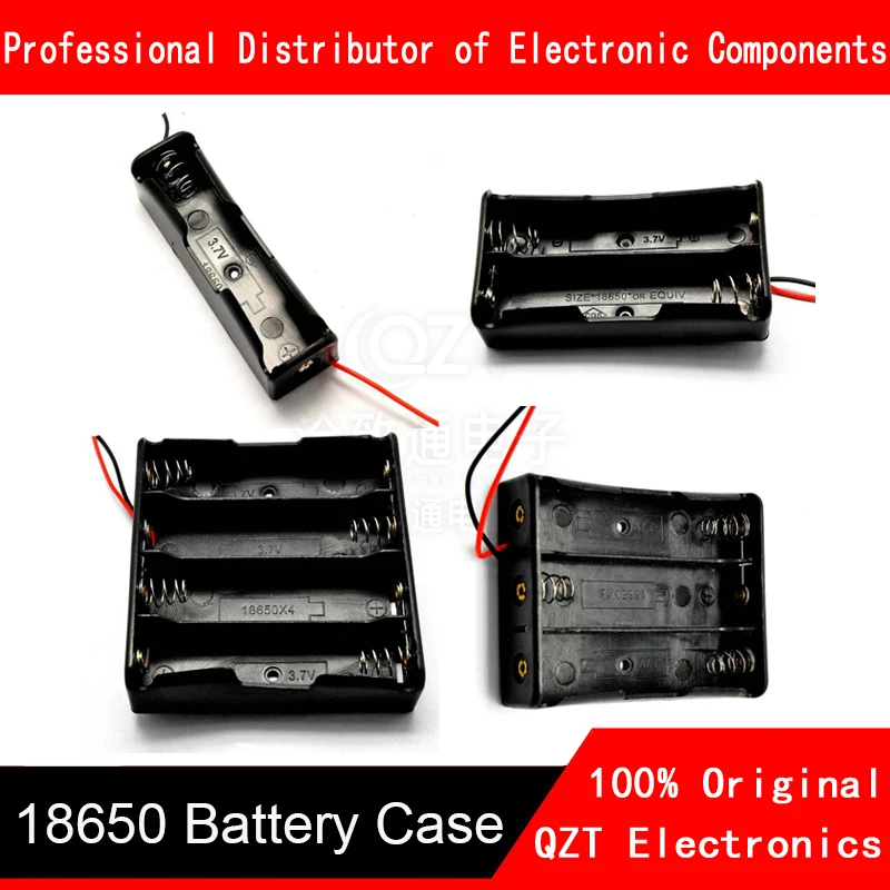 New 18650 Power Bank Cases 1X 2X 3X 4X 18650 Battery Holder Storage Box Case 1 2 3 4 Slot Batteries Container With Wire Lead