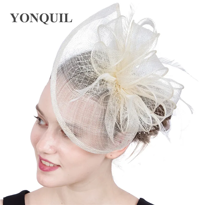 Elegant Lady Party Tea Hair Fascinators Hat Headbands Feather Hair