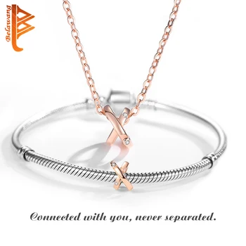 

Rose Gold Charms fit Original Pandora Bracelet Necklace Women DIY Fashion Jewelry Accessories Christmas Gift S925 Beads